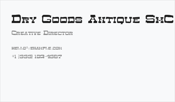 Dry Goods Antique SmC JL Business Card