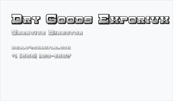 Dry Goods Emporium SmC JL Business Card