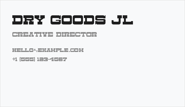Dry Goods JL Business Card