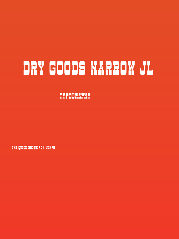 Dry Goods Narrow JL Poster