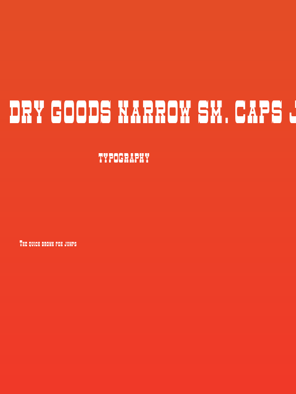 Dry Goods Narrow Sm. Caps JL Poster