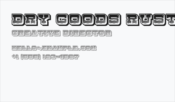 Dry Goods Rustic JL Business Card