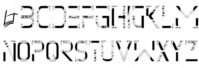 Dry Line Schriftart Groß