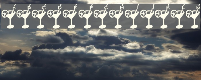 Dry Martini Font examples