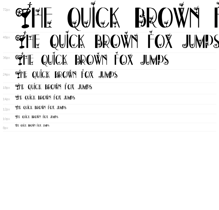 Dry Martini Waterfall