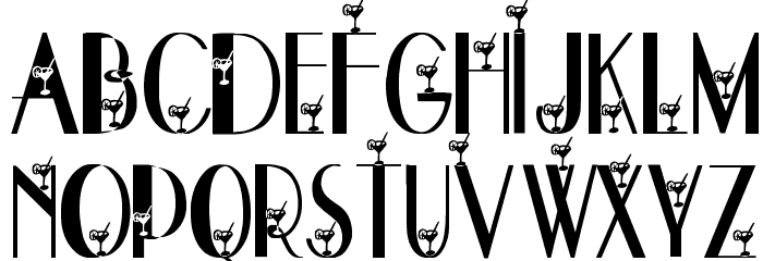 Dry Martini Font LOWERCASE