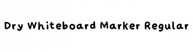 Dry Whiteboard Marker Regular  नि: शुल्क फ़ॉन्ट्स डाउनलोड