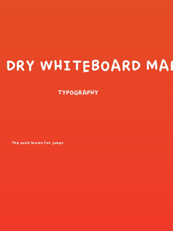 Dry Whiteboard Marker Regular Poster
