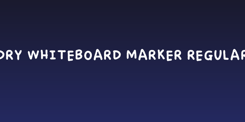 Dry Whiteboard Marker Regular Social Header