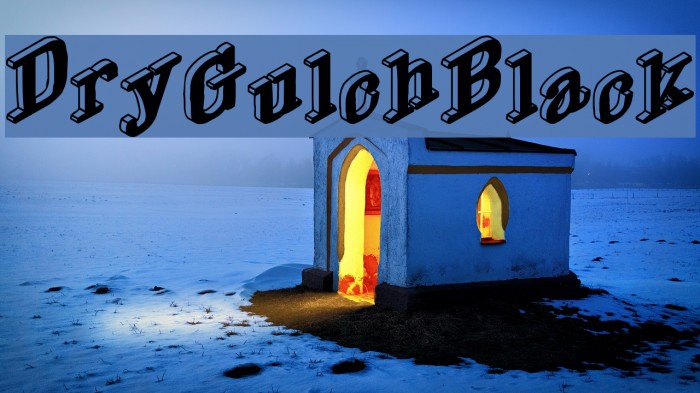 DryGulchBlack Font examples