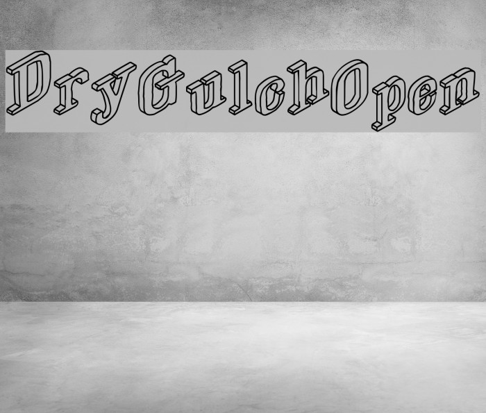 DryGulchOpen Font examples