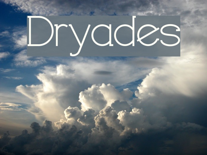 Dryades Font examples