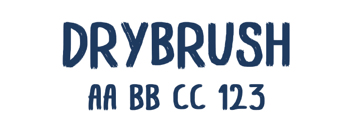 Drybrush Font Preview