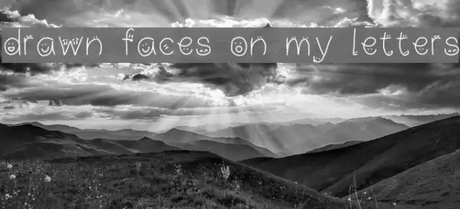 drawn faces on my letters Example 1