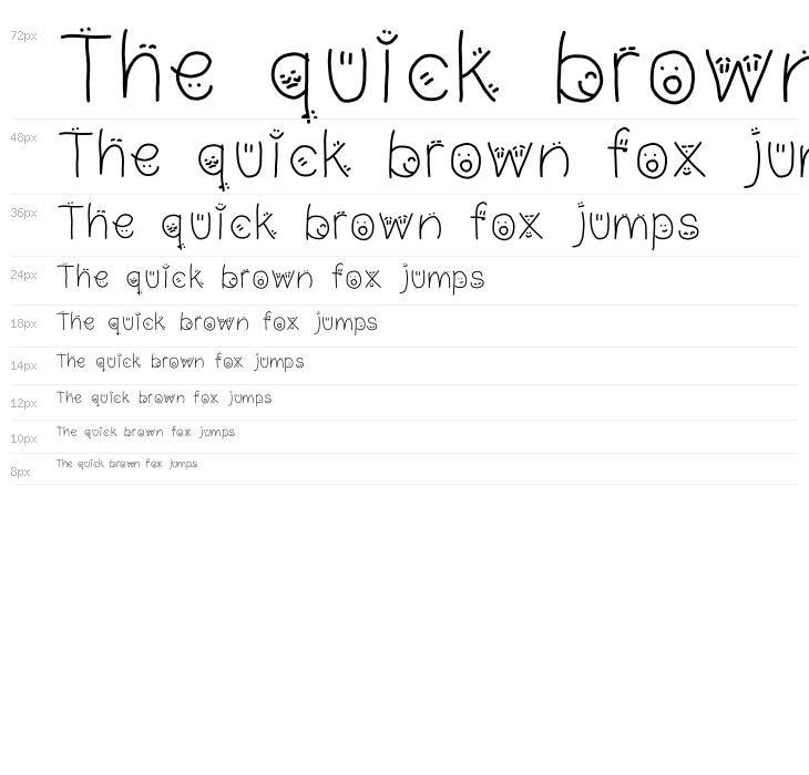 drawn faces on my letters Waterfall