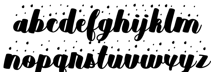 dream*showers Regular Font LOWERCASE