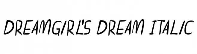 dreamgirl's dream Italic  font caratteri gratis