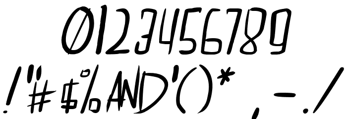 dreamgirl's dream Italic Font OTHER CHARS