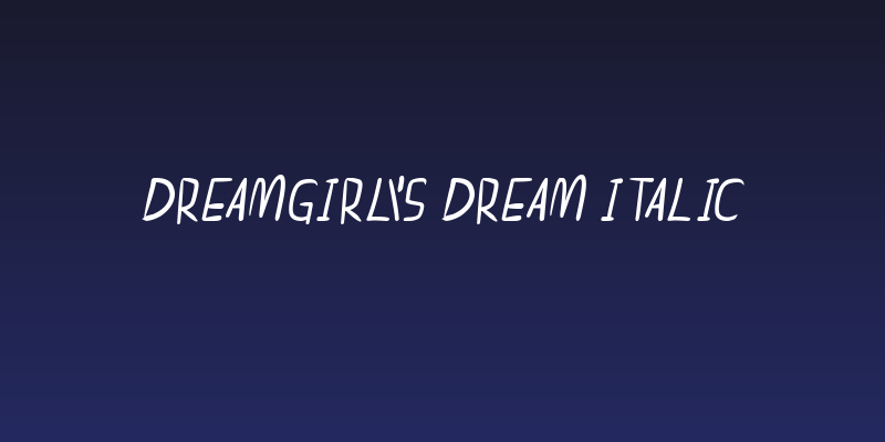 dreamgirl's dream Italic Social Header