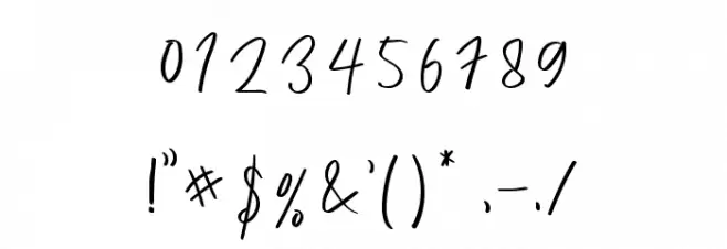 dreaming Font OTHER CHARS