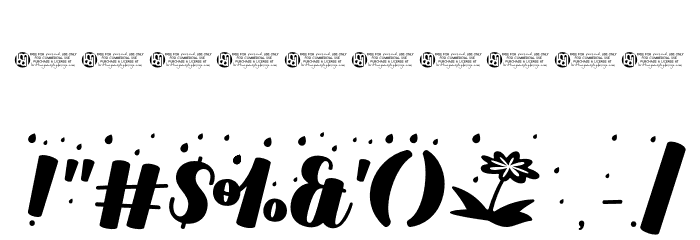 dreamshowers-Regular Font Alte caractere