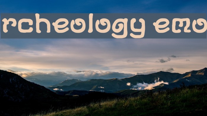DS-Archeology Demo Font examples