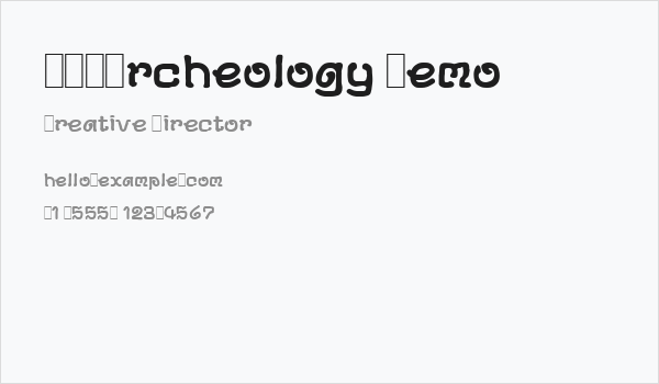 DS-Archeology Demo Business Card