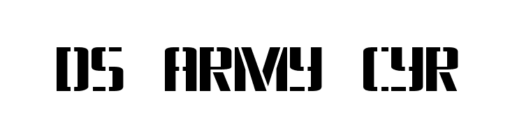 DS Army Cyr  Frei Schriftart Herunterladen