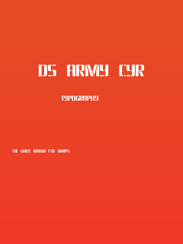 DS Army Cyr Poster