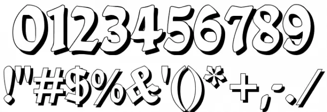 DS Ballade Shadow Font OTHER CHARS