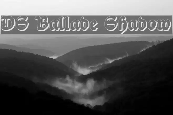 DS Ballade Shadow Font examples