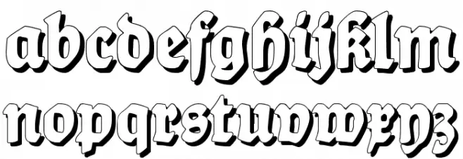 DS Ballade Shadow Font LOWERCASE