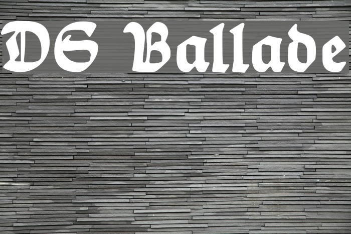 DS Ballade Font examples