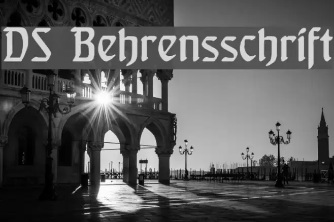 DS Behrensschrift Font examples