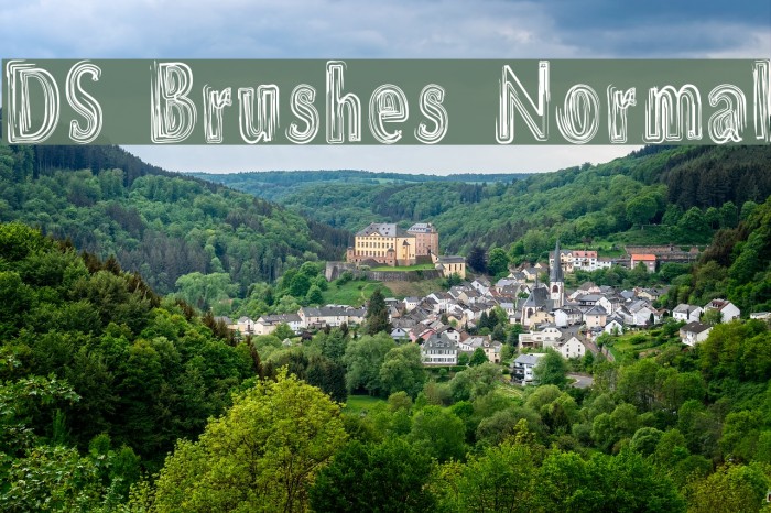 DS Brushes Normal Font examples