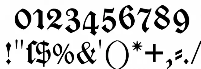 DS Caslon Gotisch OsF Font OTHER CHARS