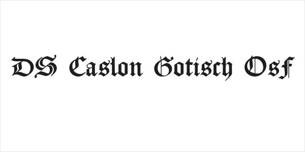 DS Caslon Gotisch OsF Logo
