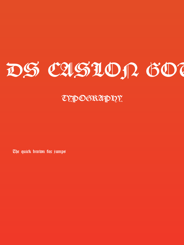 DS Caslon Gotisch OsF Poster