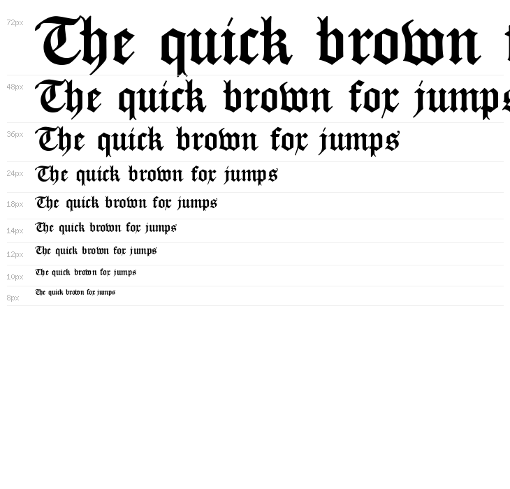 DS Caslon Gotisch OsF Waterfall