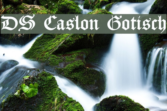 DS Caslon Gotisch Font examples