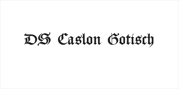 DS Caslon Gotisch Logo