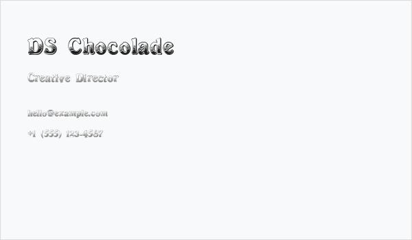 DS Chocolade Business Card