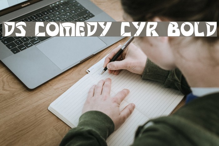 DS Comedy Cyr Bold Font examples