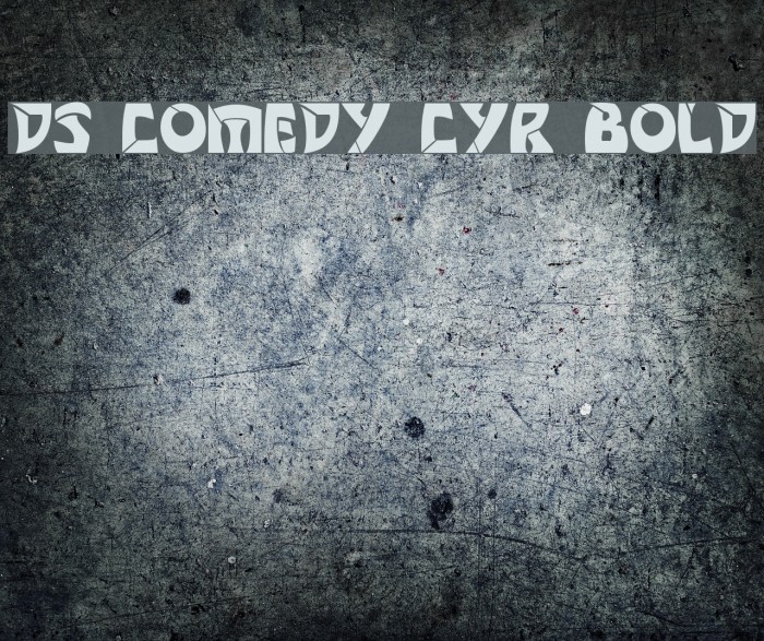 DS Comedy Cyr Bold Font examples