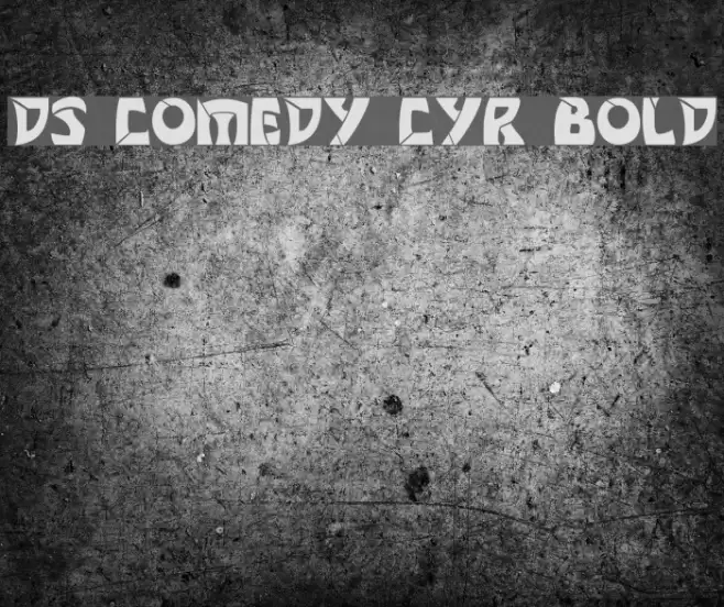 DS Comedy Cyr Bold Fonte examples