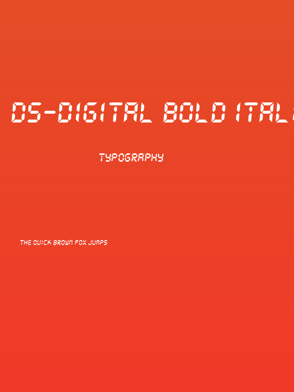 DS-Digital Bold Italic Poster