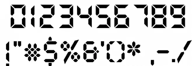 DS-Digital Bold フォント その他の文字