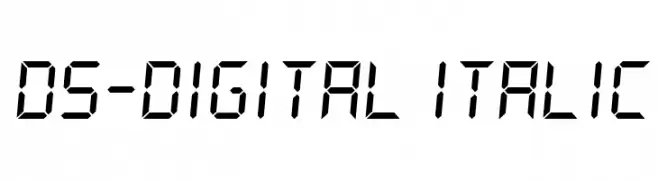DS-Digital Italic  font caratteri gratis