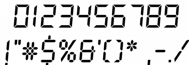 DS-Digital Italic フォント その他の文字