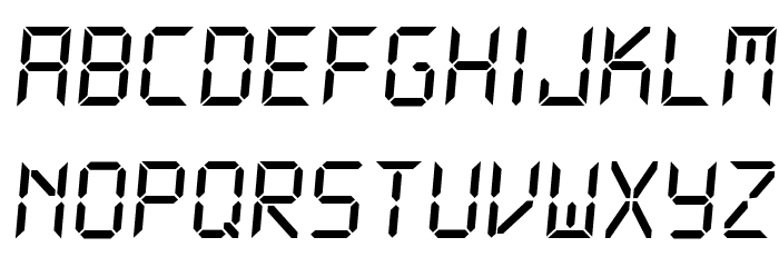 DS-Digital Italic Font LOWERCASE
